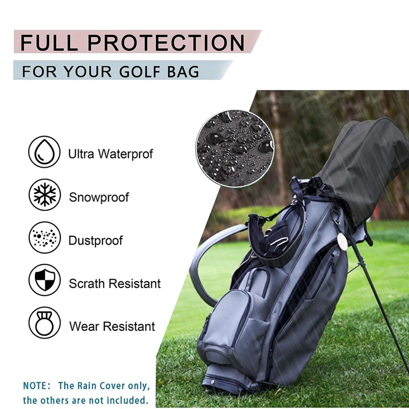 Golf Bag Rain Cover Hood, Golf Bag Rain Cover, For Tour Bags/Golf Bags/Carry Cart/Stand Bags