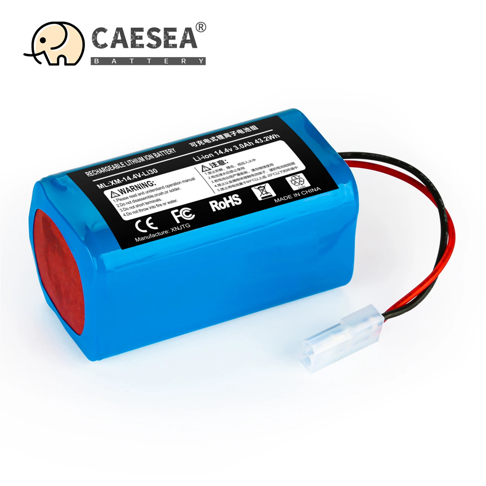 

CAESEA 14.8V 3000mAh Replacement Battery for Xiaomi MI G1, for Panasonic MC-WRC53, for Phicomm X3, for PUPPY0O R30/ R30 PRO, fo