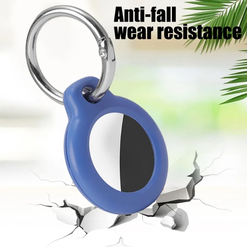 Cover For Apple Airtag Case With Keychain Hard PC Anti-scratch Sleeve Anti-lost Protective Cover For Pets Luggage Wallet Bag