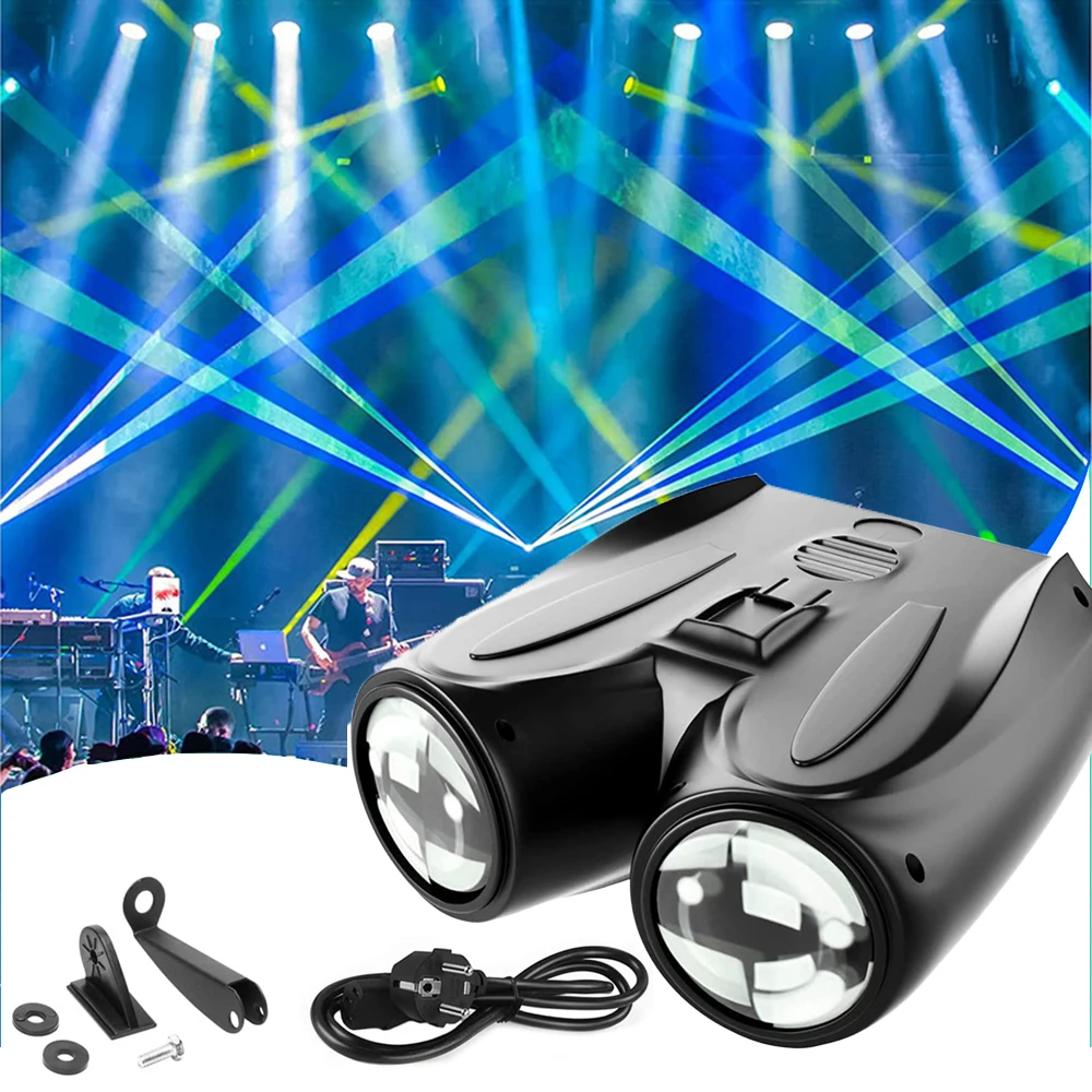 128 LED Gobo Lights Sound Control RGB Birthday Party Wedding Holiday Lights Stage Bar DJ Disco Lights Audience Ambient Lights