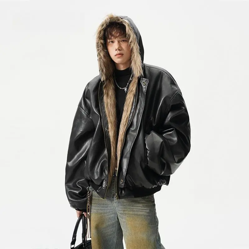 

Outdoor 2025 Premium Winter Jacket New Fur Double-sided Integrated Leather Fur Imitation Leather Coat Men's Trend