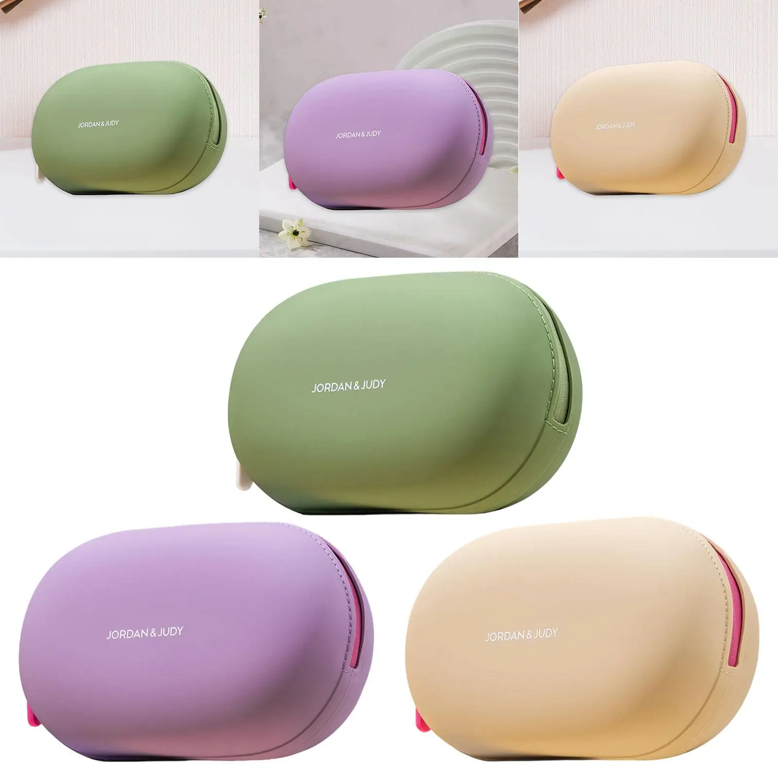 حقيبة مكياج من السيليكون للنساء والفتيات مقاومة للماء للسفر في صالة الألعاب الرياضية #4