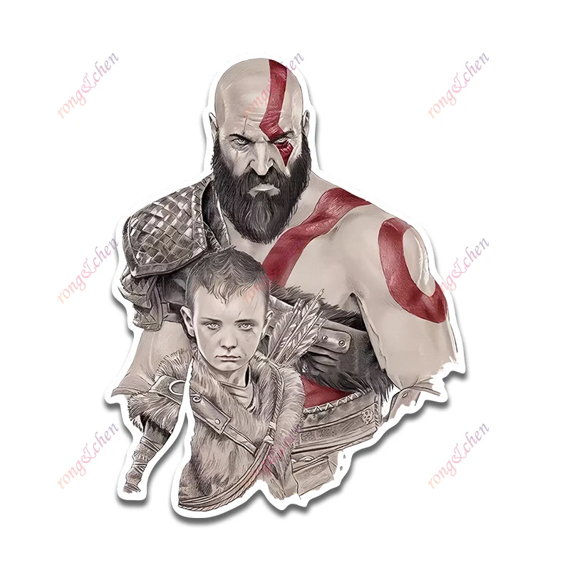 

Cartoon Car Sticker God of War Car Motorcycle Racing Helmet Laptop Trunk Body Car Window Surfboard Waterproof PVC Vinyl Decals