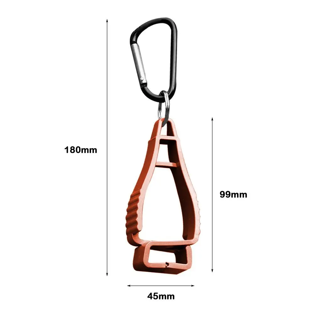 جديد البلاستيك في الهواء الطلق قفازات كليب مكافحة خسر السلامة تسلق الجبال مشبك قبعة كليب 9 ألوان 18*4.5 سنتيمتر قفازات واقية كليب #5