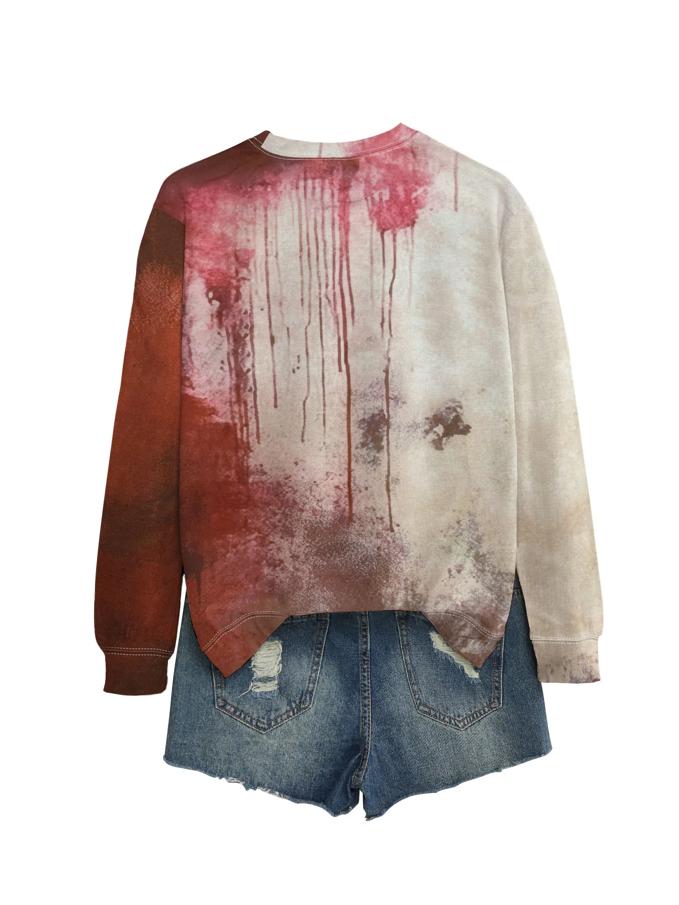 سترة بهودي كاجوال بأكمام طويلة ورقبة مستديرة للنساء ، بلوزة بمشكلة ، بلوفر شخصي دموي عصري ، جديد ، خريفي