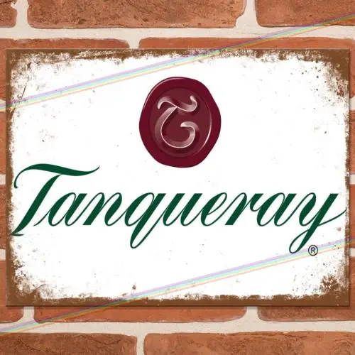 Letreros Metálicos TANQUERAY GIN para Cuarto de Hombre, Bar, Pub, Garaje, Cerveza, Letrero Retro de Pared de Aluminio