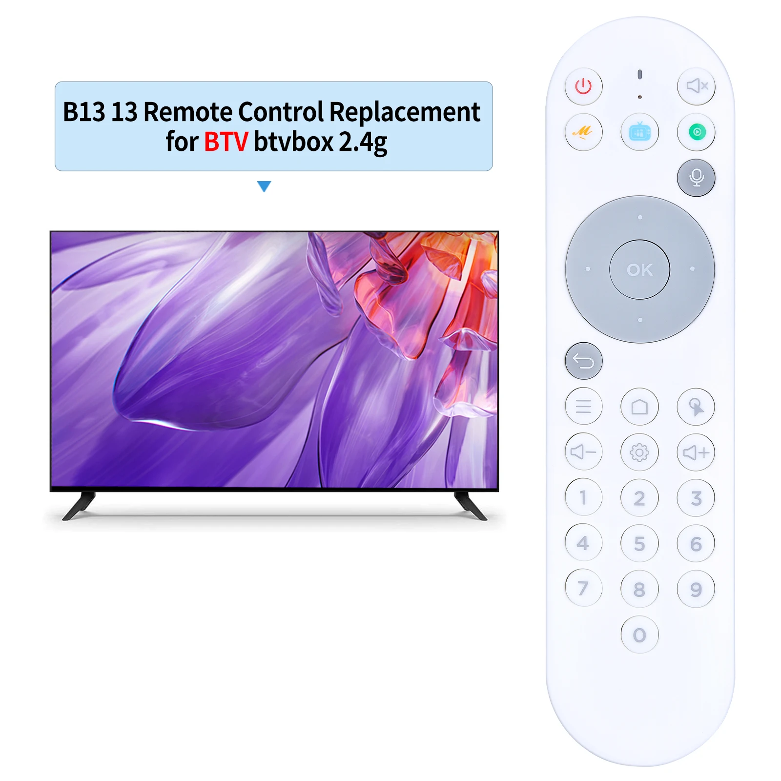 Nowy pilot do odbiornika telewizji cyfrowej BTV Box B13 Android btvbox 2.4g