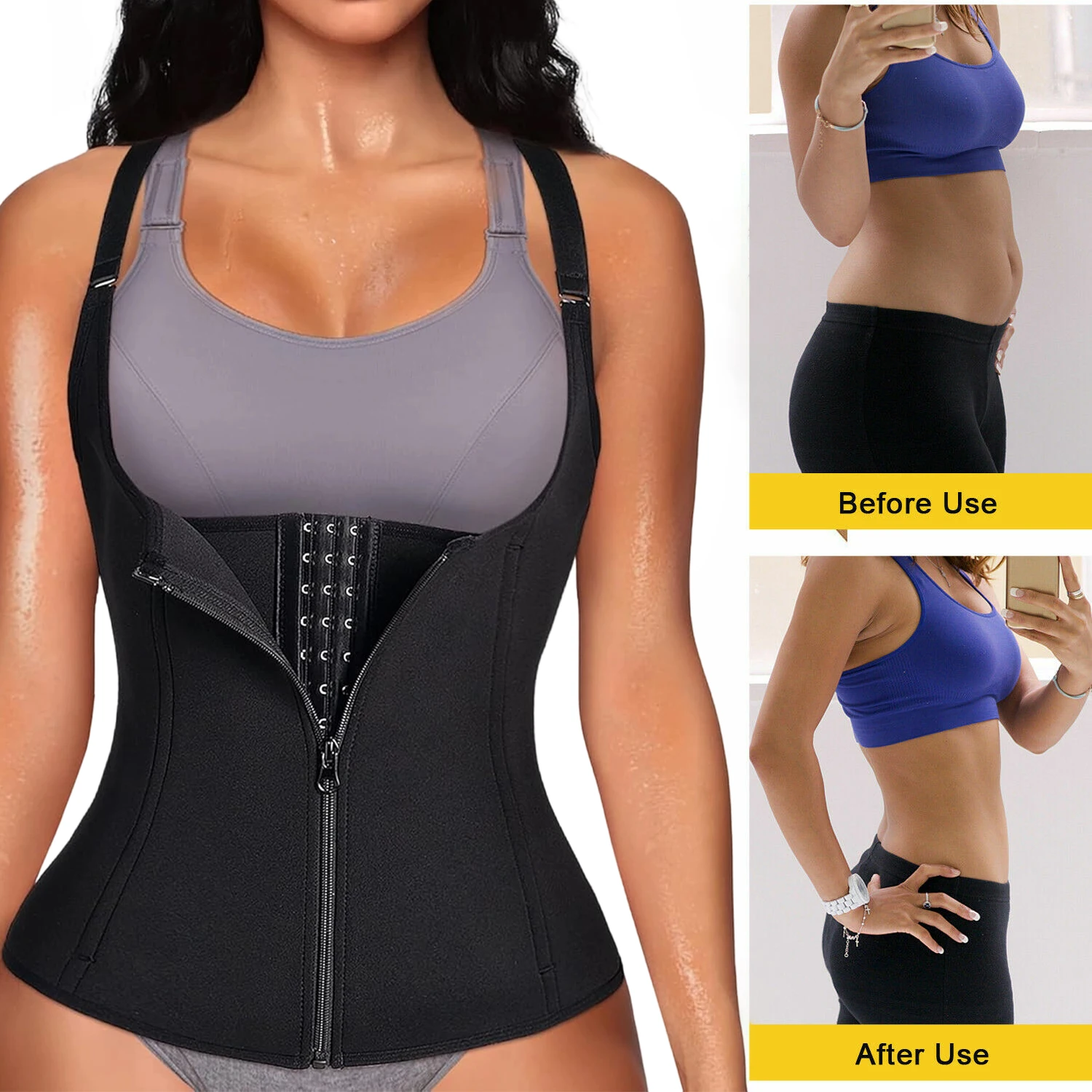 

Корсет-пояс для коррекции фигуры с двойной компрессией, утягивающий жилет для контроля живота, формирующий силуэт «песочные часы»