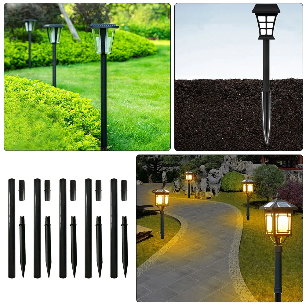 Floor Lamp Accessories Garden Stakes Plastic Joint Solar Light Extension Pole Replacement Tube Part