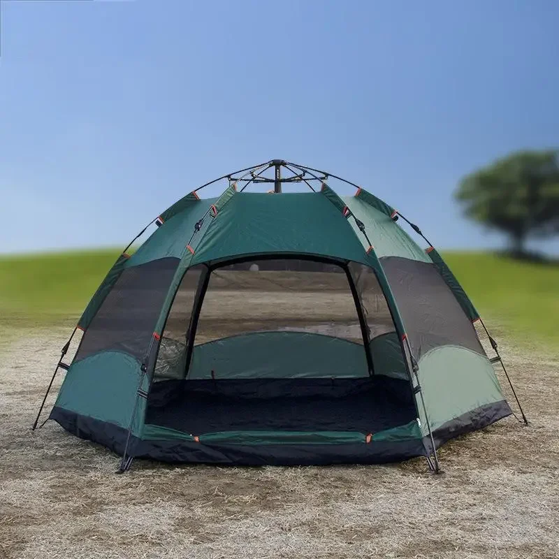 

Big Space Outdoor Camping Tents 8-12 Persons Double Layers 2 Rooms 1 Living Room Luxury Waterproof Camping Tent