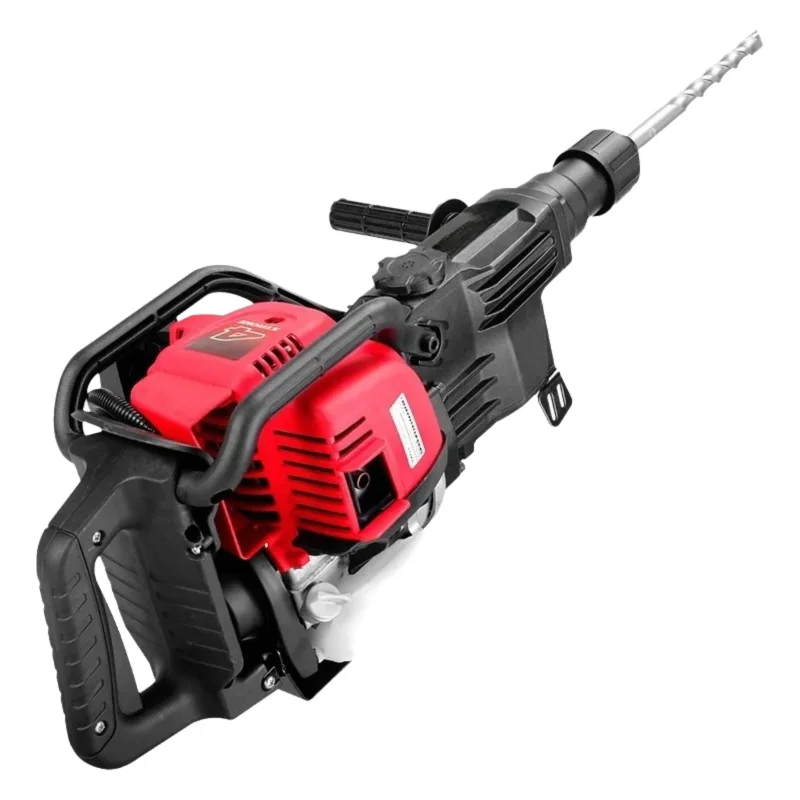 

44-5 Handheld Two Stroke Engine Rock Drill Concrete Crusher High Efficiency Powerful Impact 6m Depth