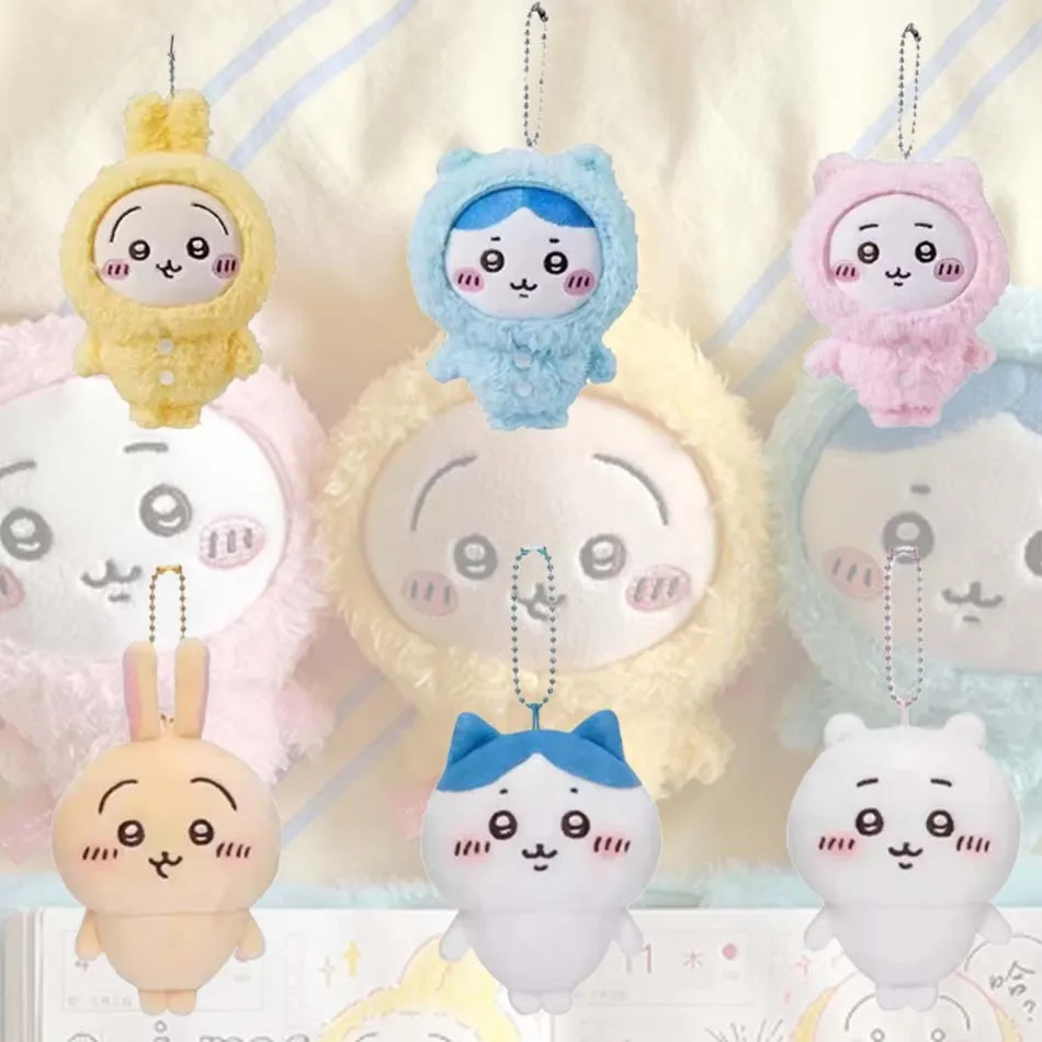 New sale model Chiikawa Anime 10cm Plush Doll Kawaii Usachi Keychain Hachiware Stuffed Pendent Cute Backpack Ornament Toy Gift