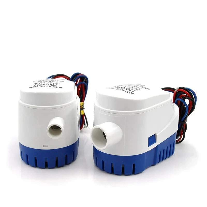 

【Автоматический морской трюмный насос】Занурювальный водяной насос постоянного тока 12 В/24 В — 6500/7500/1100 галлонов встроенный переключатель небольшого размера