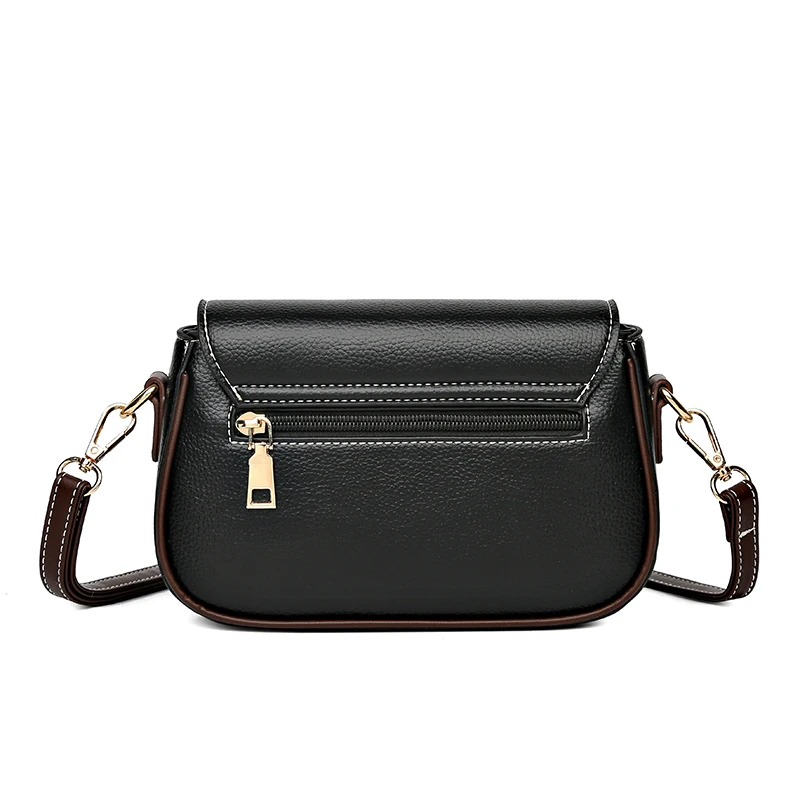 2025 جديد بلون ريترو بولي PU حقائب كتف جلدية المرأة موضة بسيطة رفرف محفظة كروسبودي أنيقة مكتب ركاب حقيبة يد #6