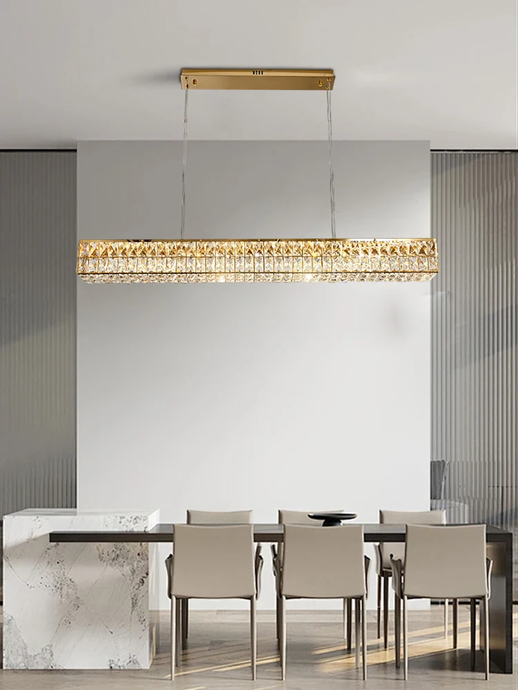 

Come Get This Modern Dining Room Decoration Long Crystal Stainless Steel Chandeliers, Led Cristal Lampras De Techo Lustres