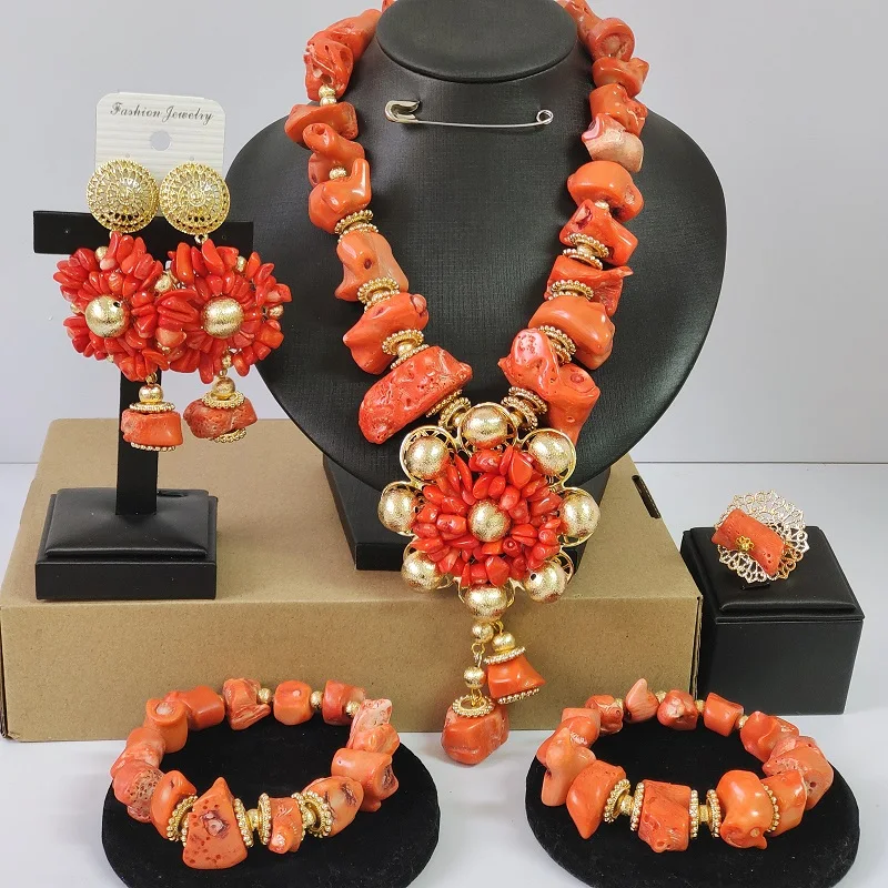 

Nigeria Coral Bead For Wedding Set Natural Original