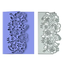 For Scrapbooking Metal Cutting Die Flower Presscut Knife Handmade Card Edger Border Presscut Stencil Envelope Cover Making