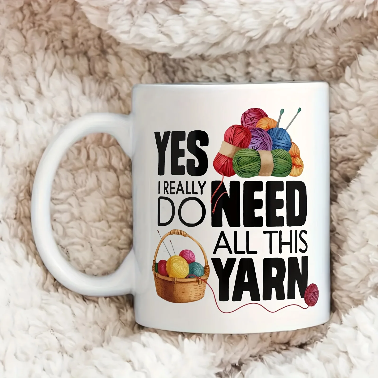 Cross Border Ceramic Woven Humor Mug _ Really Need Wool _ Design Classic Vintage Gift