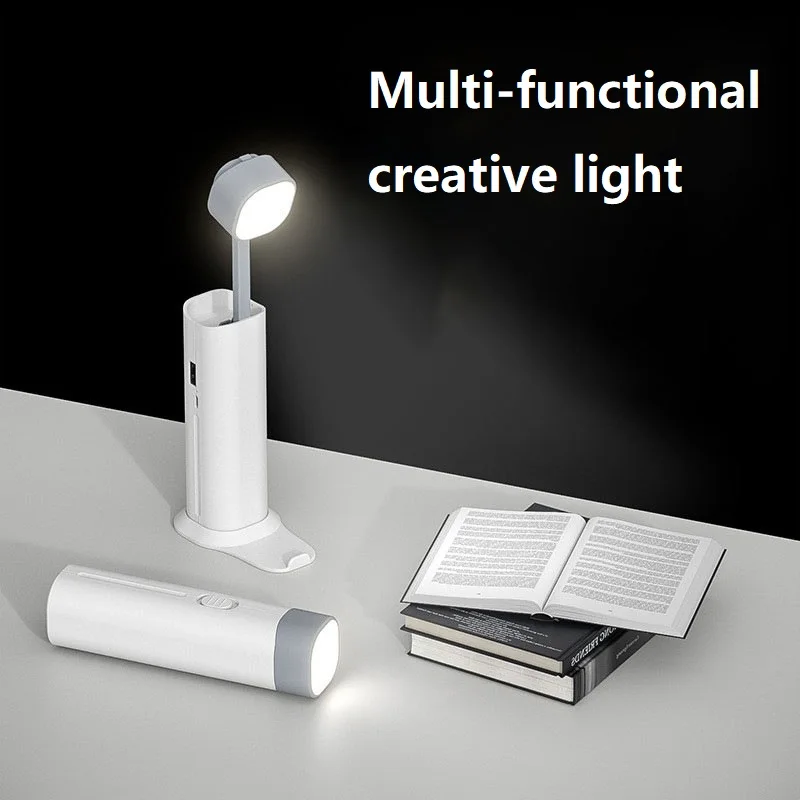 LED Desk Lamps charging Portable Telescopic Reading Book Lights phone stand Mini Power Bank Reading Table Lamp dormitory