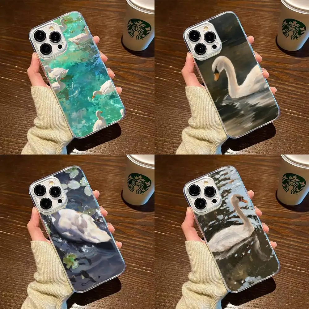 

Leisurely Goose Phone Case For iPhone17,16,15,14,13,12,11 Plus,Pro Max Soft Transparent Cover