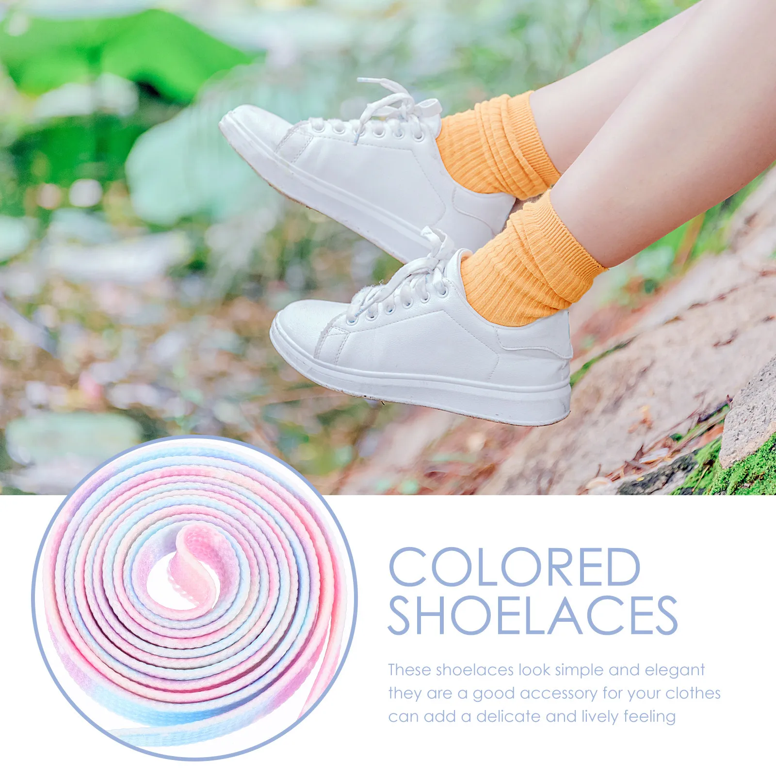 2Pairs Decorative Tie-Dye Shoe - Lace Replacement Flat 评论和价格