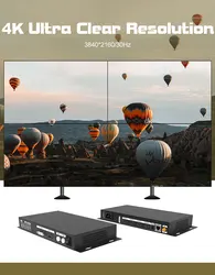 AMS HVS-C4 프로페셔널 4K 야외 TV HD 비디오 월 컨트롤러, 2X2 TV 월 HDCP 멀티 스크린 스플라이서, 스플라이스 모드