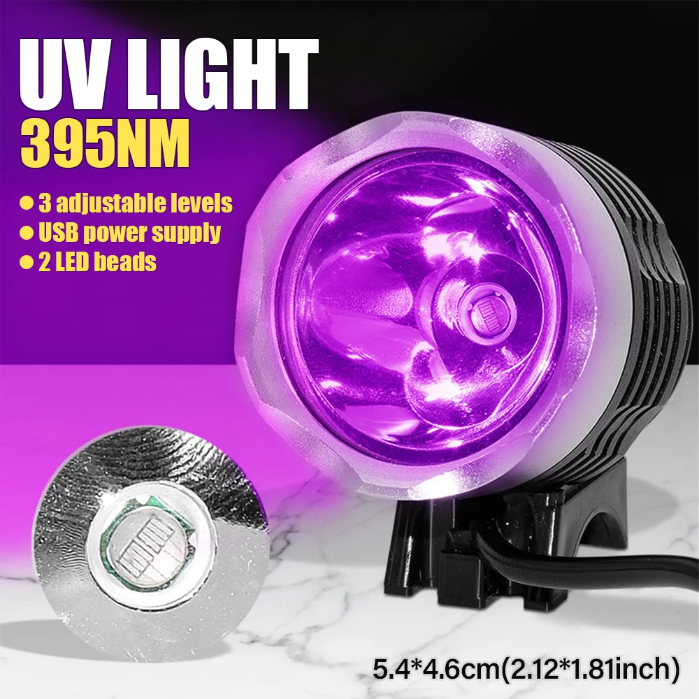 

9W UV Resin Curing Lamp Light LED 395nm UV Flashlight For Epoxy UV Resin Cure Adhesive 10 Seconds Curing USB Light