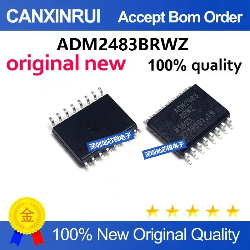 (5-100pieces)Brand new original ADM2483 ADM2483BRWZ SMD SOP-16 transceiver RS-485 RS-422