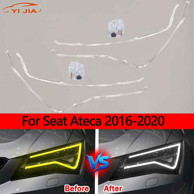 Headlight Light Guide Strip And Light Source Daytime running light guide strip For Seat Ateca 2016-2020