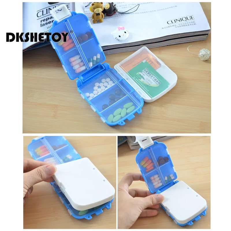 Weekly pill case organizer Folding Three layers Medicine Vitamin Box Portable Travel Drug Storage Case Container dispenser