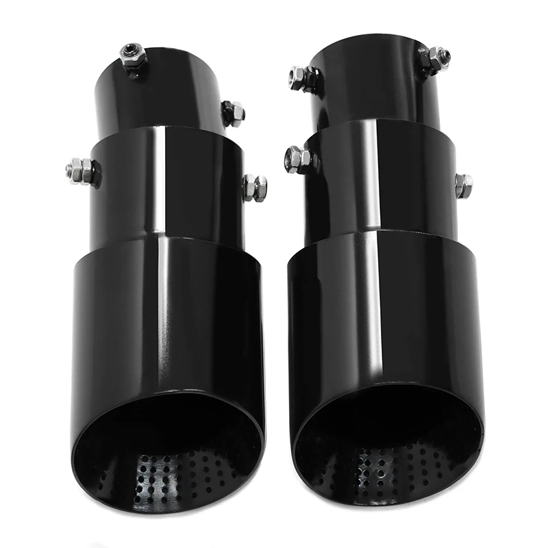 

1PCS 1.77-2.55 Inch(4.5cm-6.5cm) Adjustable Inlet Exhaust Tips Bolt-On Design Matte Black Stainless Steel Exhaust Tailpipe Tips