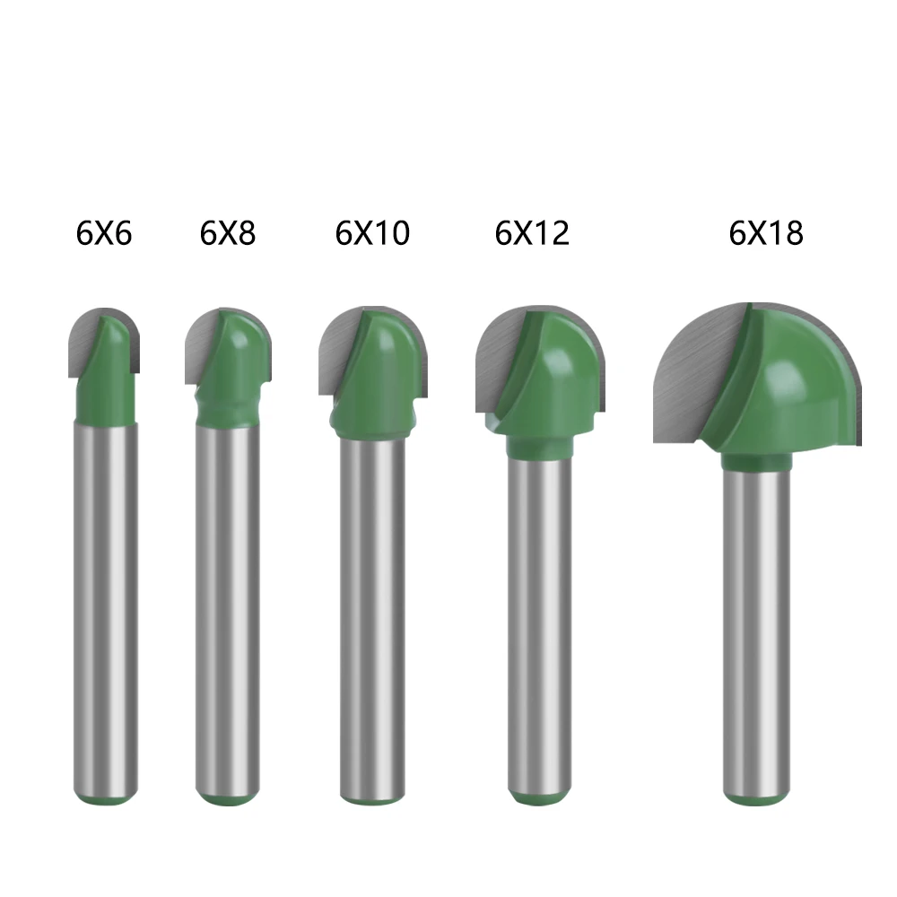 LAVIE Fräser-Set, 4/5 Stück, 6 mm Schaft, Kugelkopffräser, Rundfräser, Boxfräser, Vollhartmetall, CNC-Radiusfräser – Detail 7