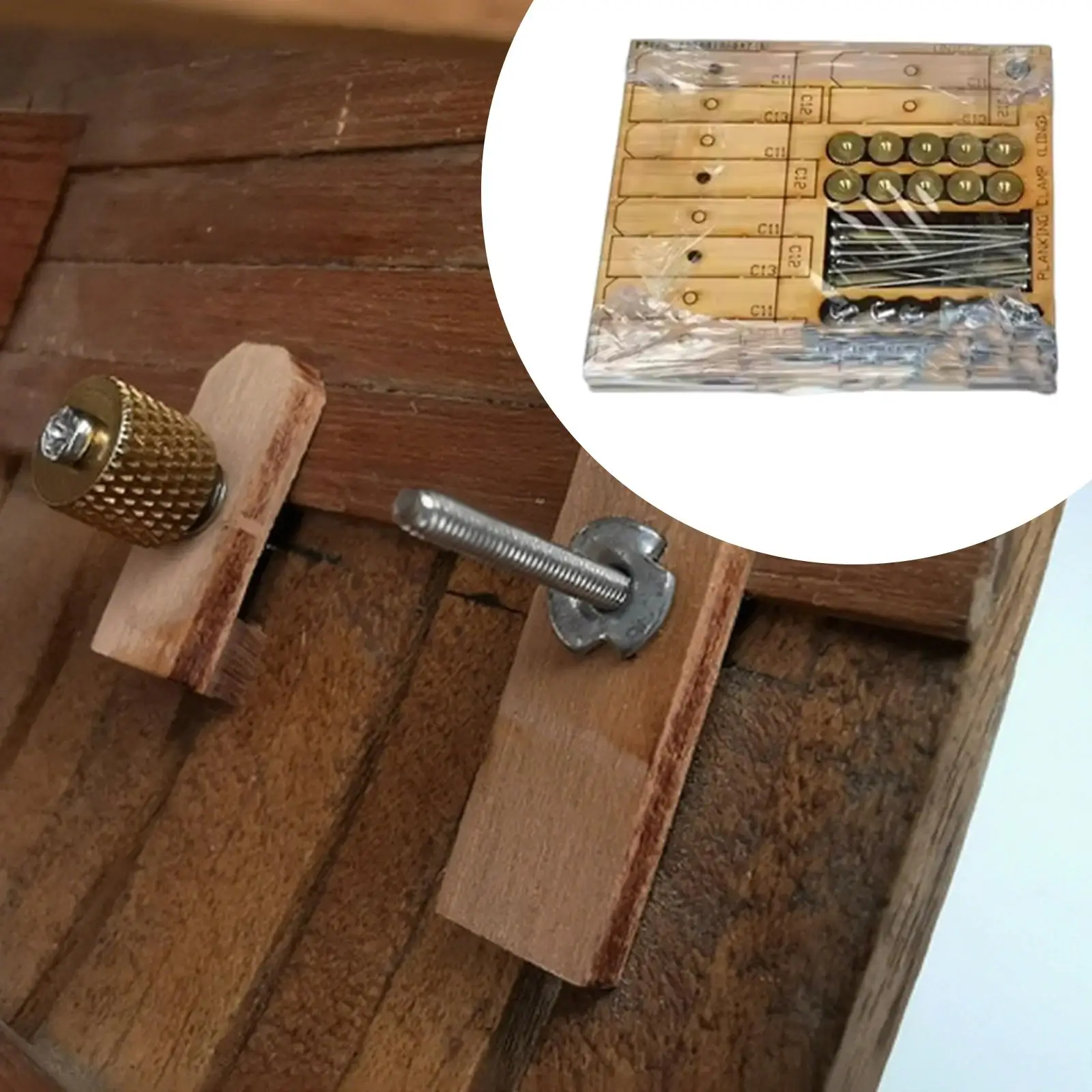 

Ship Model Hull Planking Clamps Easy Assembly Sturdy Compact Sturdy Wooden Accessories Strong Grips Unassembled Kit
