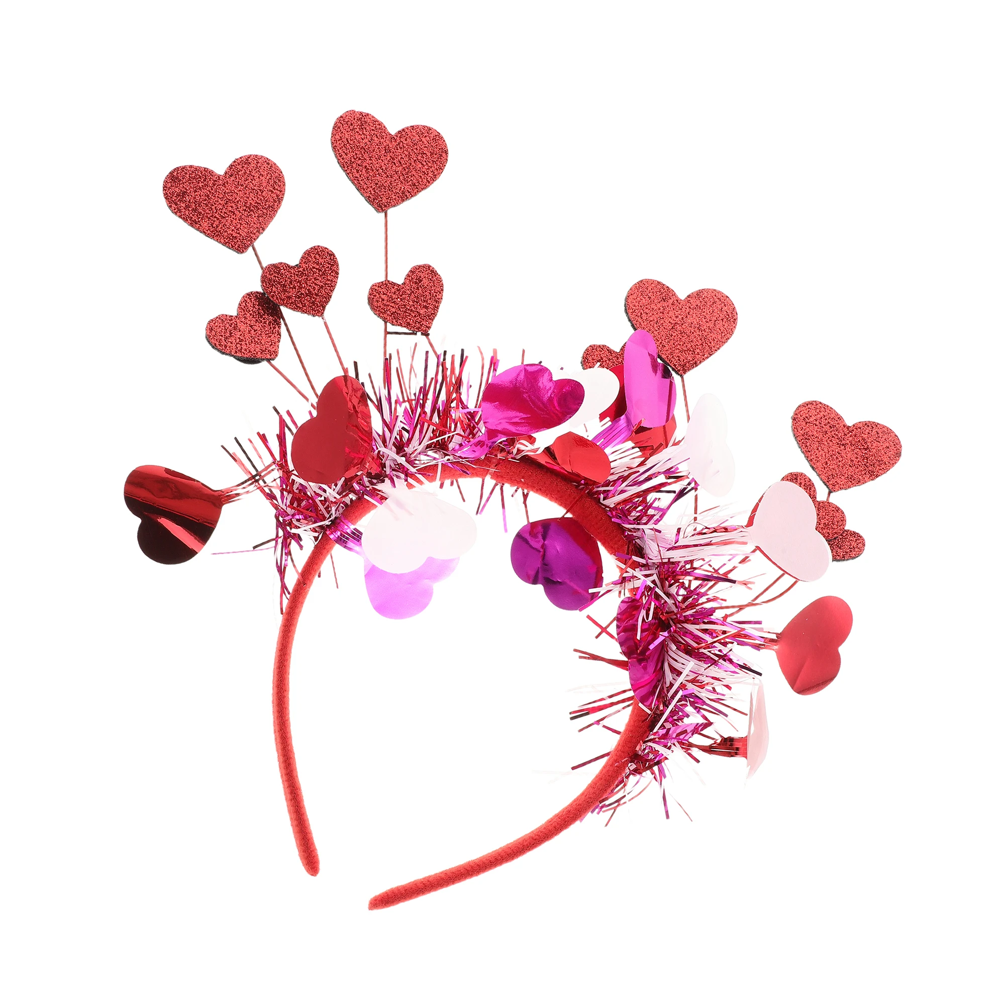 Coração bandana dia dos namorados brilhante cabelo hoop festa de casamento cosplay festa traje headbands decoração do feriado
