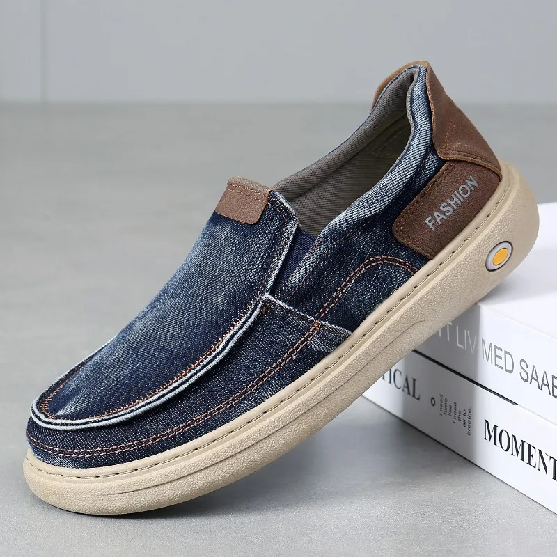 Canvas Shoes for Men Male Loafers Casual Comfortable Sneakers Slip on Leisure Shoes Lightweight Vintage Flats Choice Men's Shoes