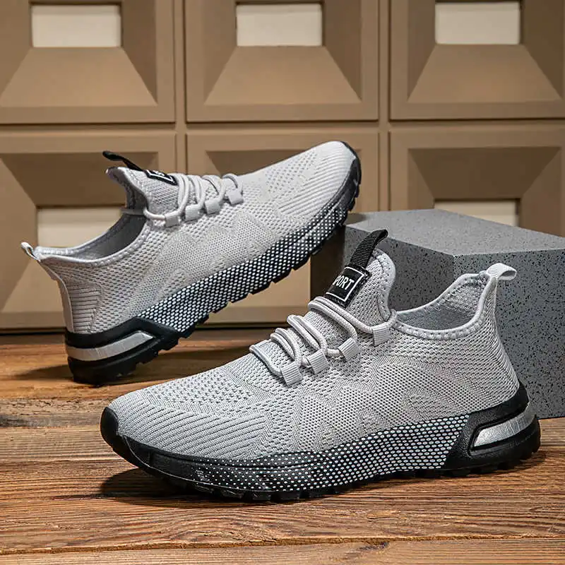 Synthetic Leather Without Heels Original Brand Men Sneakers Woven Men's Leisure Shoes Brown Boots Sport Shuse Krasofka