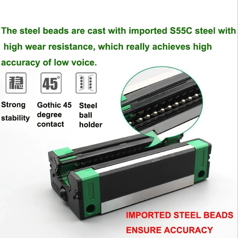 CNC ثلاثية الأبعاد طباعة السكك الحديدية HG15 الخطي دليل النقل HGH15 HGH20 HGH25 HGH30 L100mm--550 مللي متر DIY بها بنفسك أجزاء آلة الحفر #2