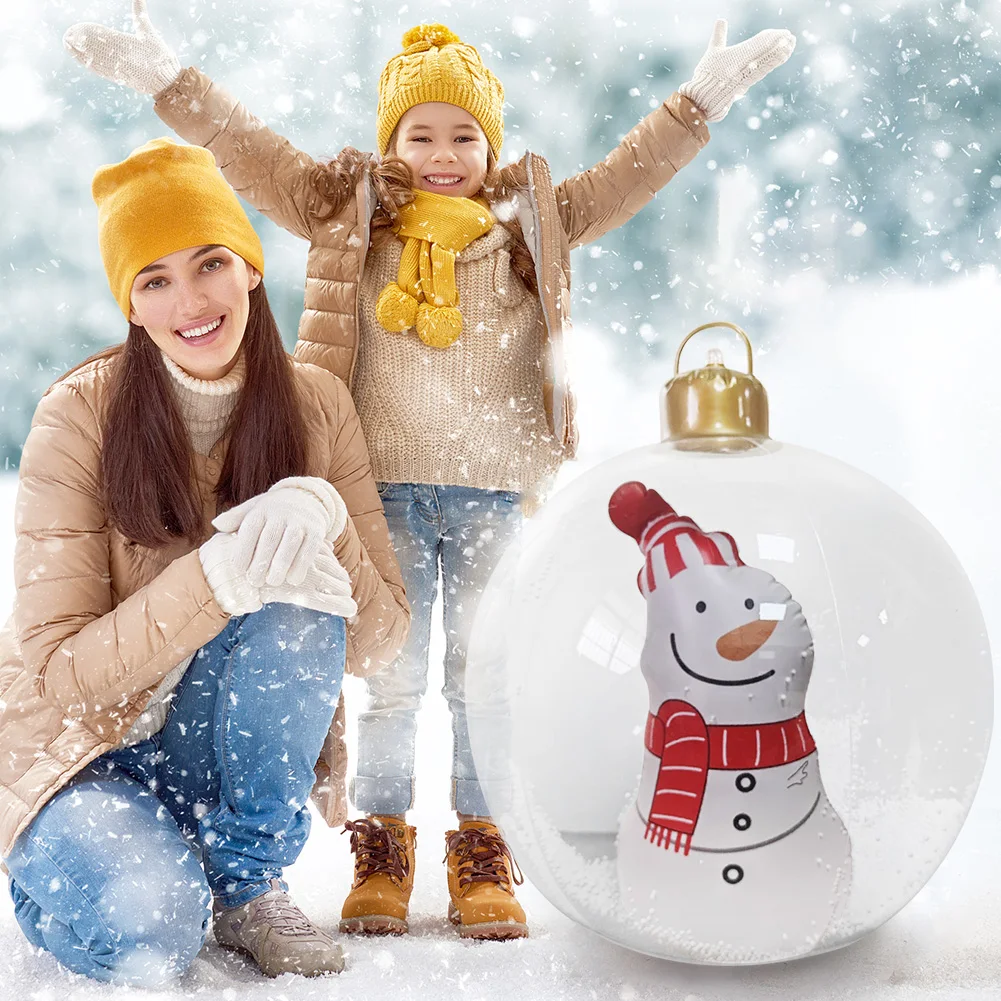 كرة زينة عيد الميلاد القابلة للنفخ، كرة عيد الميلاد البلاستيكية القابلة للنفخ، زينة عيد الميلاد المشهورة مناسبة للاستخدام الداخلي والخارجي #4