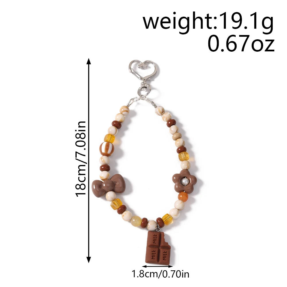 Aihua Handy-Lanyard mit Schleifen-Design, Perlenarmband, Schlüsselanhänger für das Auto, Cartoon-Design, Anti-Verlust-Hängeband, Handgelenksband, Geschenk für Frauen – Detail 6