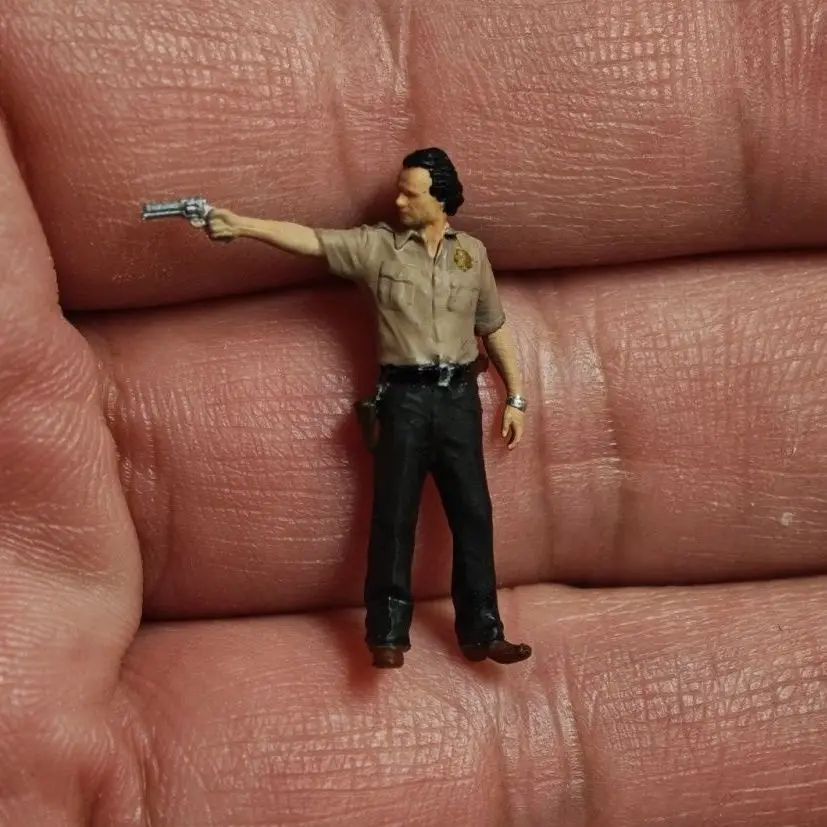 1/64 دمية الراتنج داريل مشهد مصغر تمثال تمثال نموذج سيارة ديوراما ريك