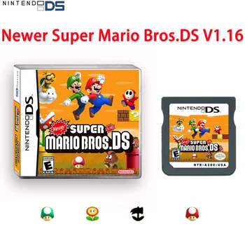 NDS game cards newer Super Mario Bros.DS V1.16 cartridge adventure game cassette cartridge English collection cards children toy gift