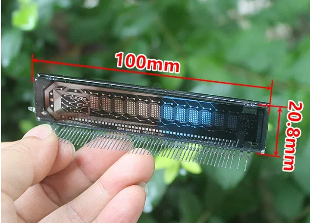 VFD Phosphor-Bildschirmanzeigemodul Grün fluoreszierend neues Spektrum DIY 12 Frequenzteilung 12 LED-Bildschirmanzeige