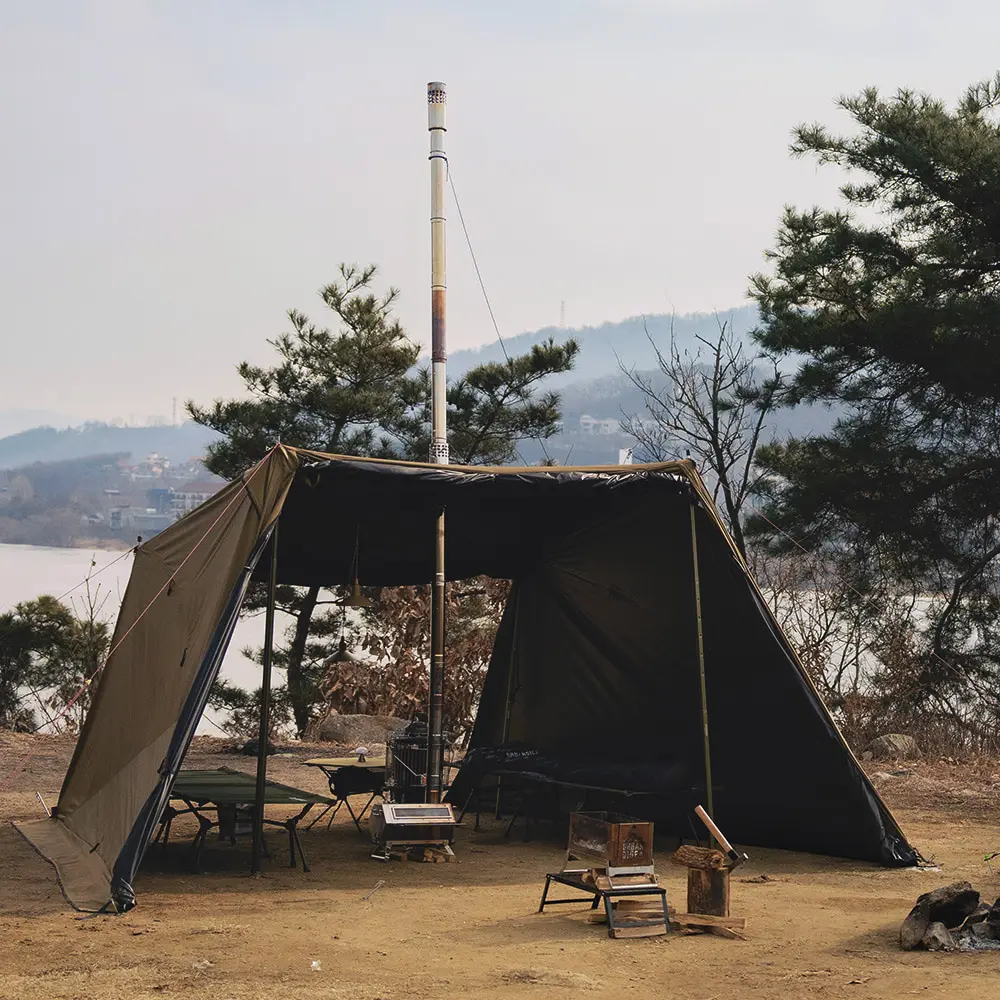 New Design Outdoor Tarp Camping Tent Hiking Extended Shape Sun Shelter Large Space Tent