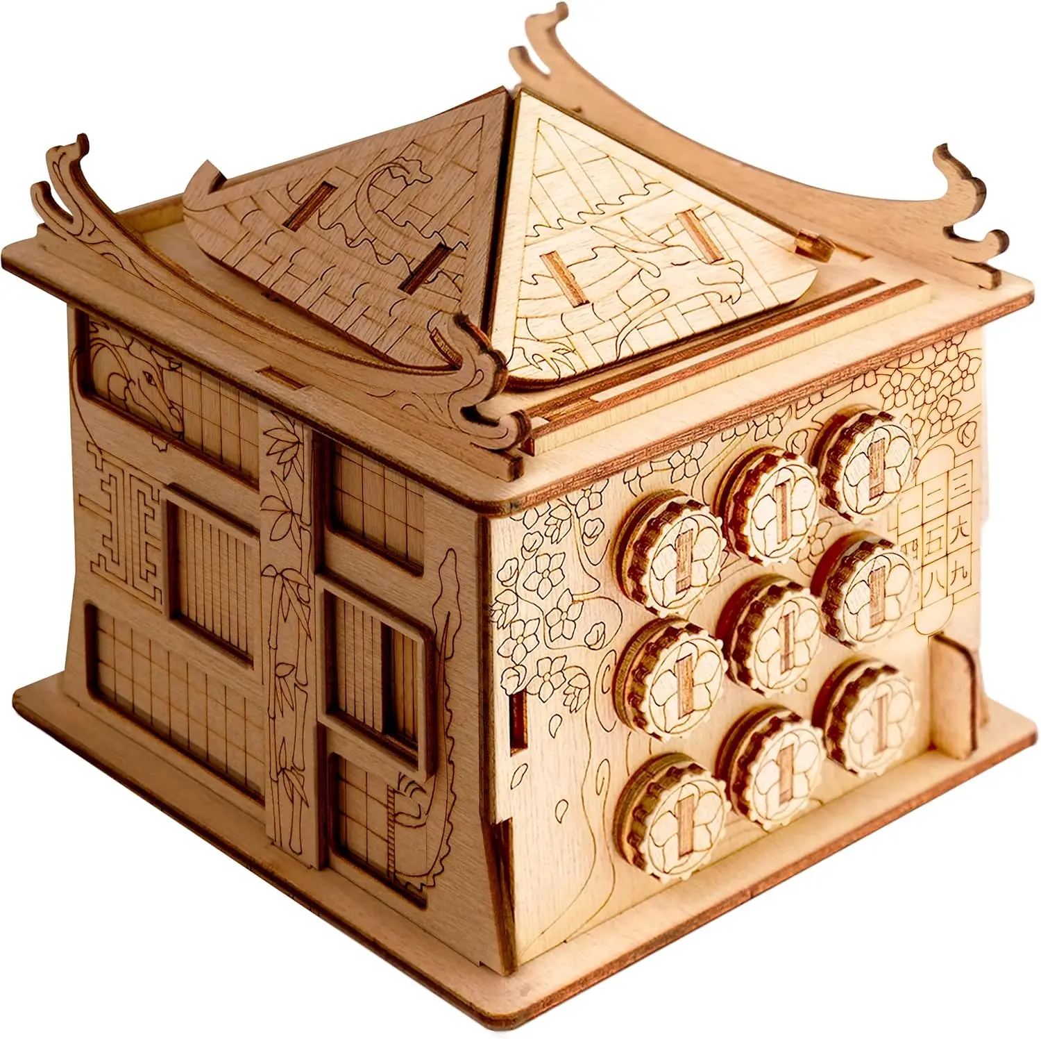 

3D-головоломка House of Dragon — головоломка для взрослых и подростков — деревянная игра для побега со скрытым отделением