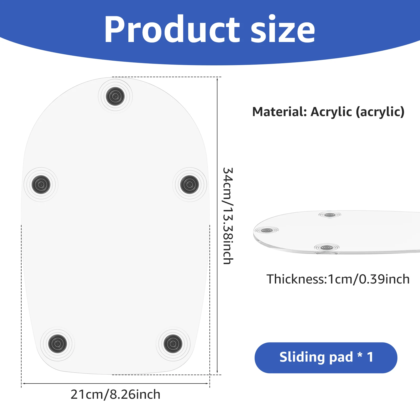 Mixer Slider Mat Acrylic Convenient Sliding Tray Appliance Sliders for Kitchen Appliances 4.5 QT Tilt Head Stand Mixer Accessory