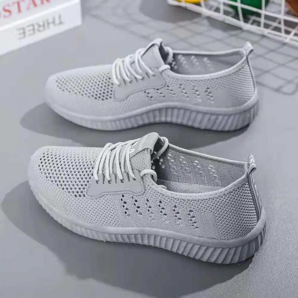 Women Shoes 2022 Mesh Platform Shoes Women Breathable Lace Up Sneakers Women Hollow Out Casual Shoes Zapatillas De Deporte