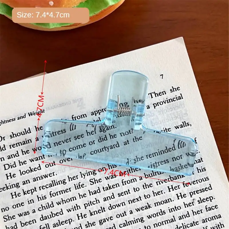 Ins Transparent Binder Clips Kawaii Paperclips File Documents Tickets Clips Bookmarks Index Page Holder Office Binding Supplies