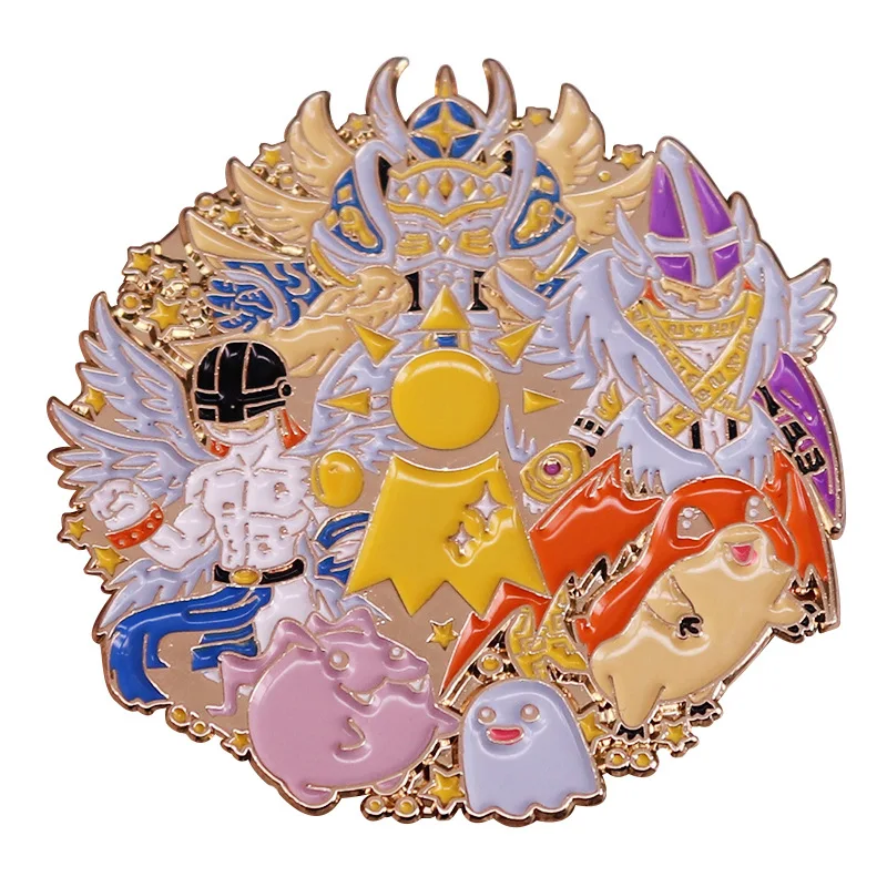 Childhood Animation Digimon Adventure Pins Metal Brooch Badge Fashion Jewellery Clothes Hat Backpack Accessory Gifts