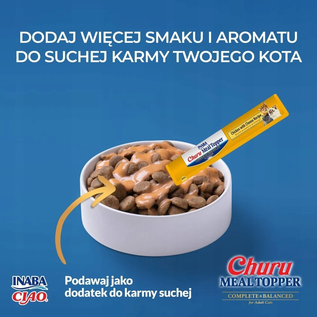 Zdjęcie 3: Inaba Cat Meal Topper 4X14G (56G) Przysmak Dla Kota Pasta Kurczak Z Serem