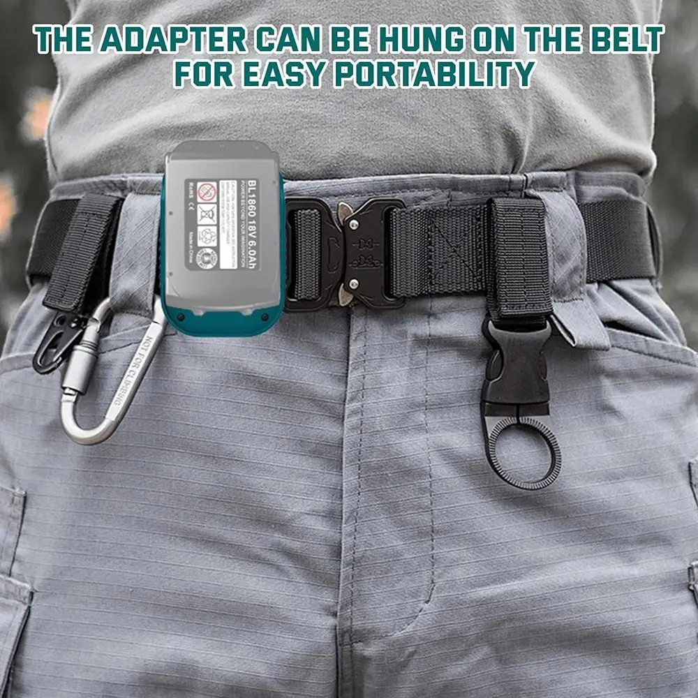 

1 шт., прочный синий пластиковый адаптер для зарядки аккумуляторов с застежкой-пряжкой, только адаптер, подходит для BL1815, BL1840, BL1850, BL1860